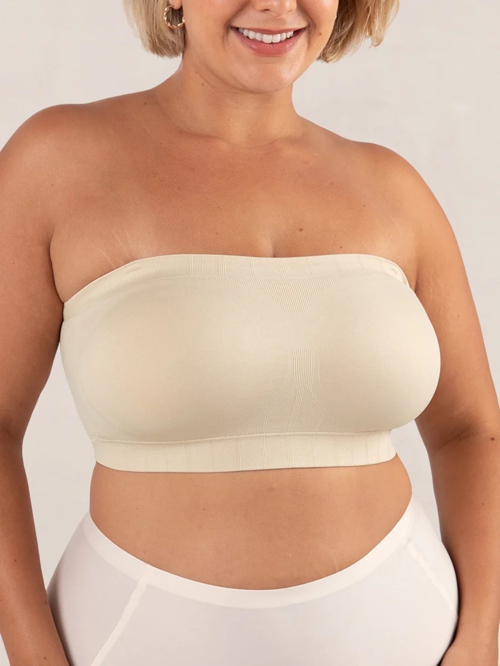 NWT Truekind Convertible Strapless Bandeau Bra in Chai SZ 4XL Neutral Lounge